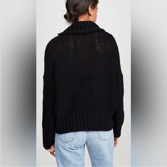 Free people black cozy knit sweater - Picture 3 of 3
